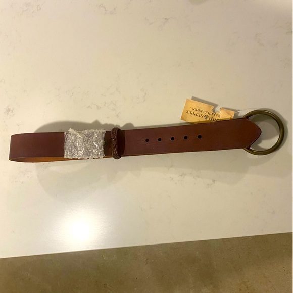NWT Ralph Lauren Denim and Supply Brown Leather Belt, M - Picture 5 of 6
